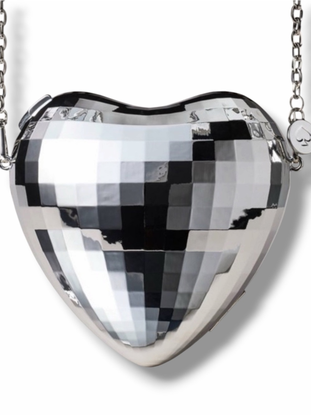 kate spade new york x Target Silver Disco Heart Crossbody Bag NWT